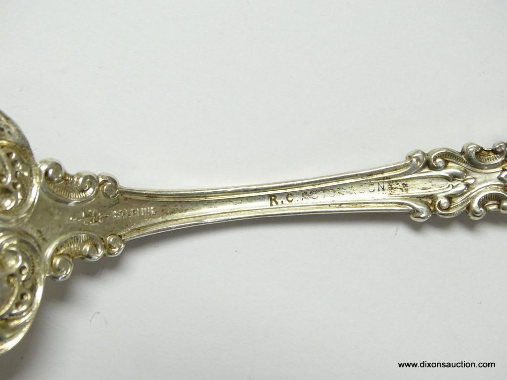 .925 STERLING SILVER R.C. ACTON & SONS ART NOUVEAU PATTERN SERVING MEAT FORK. MEASURES APPROX.