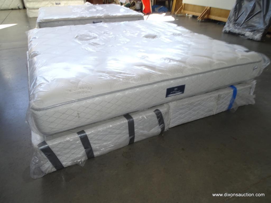 NEW SERTA KING SIZE EMERALD SUITE ELITE II MATTRESS & SPLIT BOX SPRING SET. (THIS ITEM IS AVAILABLE