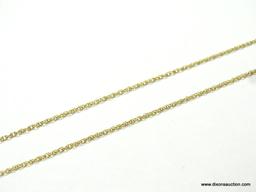 UNISEX 14K YELLOW GOLD 18" ROPE CHAIN, 2.1 GRAMS.