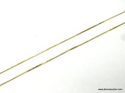 UNISEX 14K YELLOW GOLD 16" NECKLACE, 1.2 GRAMS.