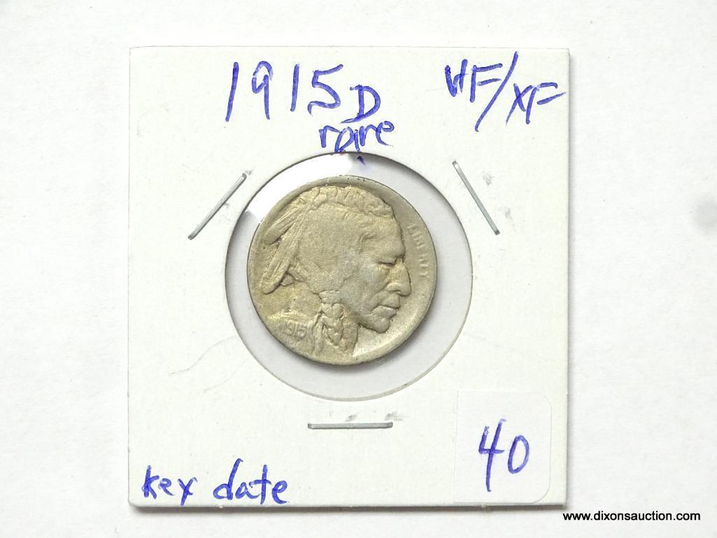 1915-D VF/XF BUFFALO NICKEL.