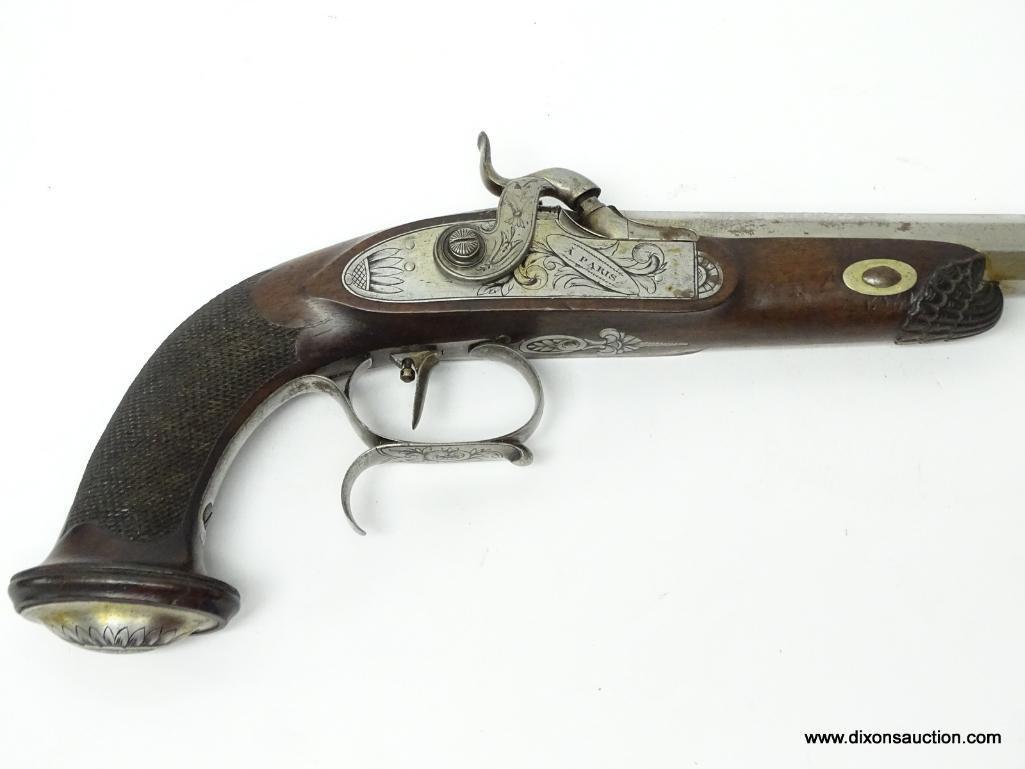 (SC) CASED PAIR OF FRENCH .50 CAL. DUELING PISTOLS BY F.P. PERIN LEPAGE CIRCA 1835. COMPLETE WITH