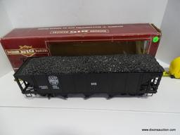 (H1) BACHMANN BIG HAULERS ITEM# 98230 EAST BROAD TOP 3 BAY HOPPER CAR. G SCALE. IN THE ORIGINAL BOX.