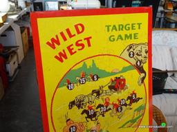 VINTAGE WYANDOTTE TOYS METAL WILD WEST TARGET GAME: 14"x23"