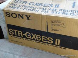 SONY FM/AM RECEIVER. MODEL STR-GX6ES II. IN ORIGINAL BOX WITH REMOTE.