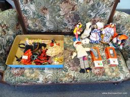 (SEC A) 8 MISC. FOREIGN DOLLS: 2 ARE ORIENTAL WITH ORIGINAL BOXES: 6" TALL. 1 DUTCH GIRL: 8" TALL. 1