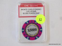 (SC) MONTE CARLO CASINO $5000 POKER CHIP (GRADED). HAS PROVENANCE.