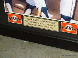 (SC) WILLIE MAYS AND WILLIE MCCOVEY AUTOGRAPHED PHOTO. IN BLACK FRAME: 13"x16"