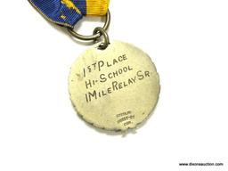 .925 STERLING SILVER 1 MILE RELAY 1ST PLACE MEDAL - MARCH 14, 1925 YMCA 26TH ANNUAL CARNIVAL OF