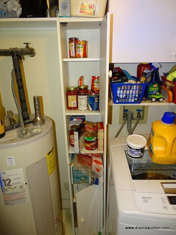 (L) CONTENTS OF THE LAUNDRY ROOM. DOES NOT INCLUDE WASHER, DRYER, HOT WATER HEATER, OR SHELVING.