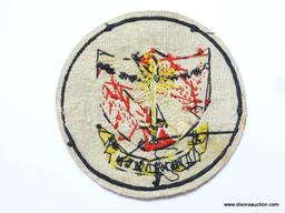 USAAF World War II Army Air Corps Flight Jacket Bomb Squadron Patch. Measures 4 5/8" wide by 5