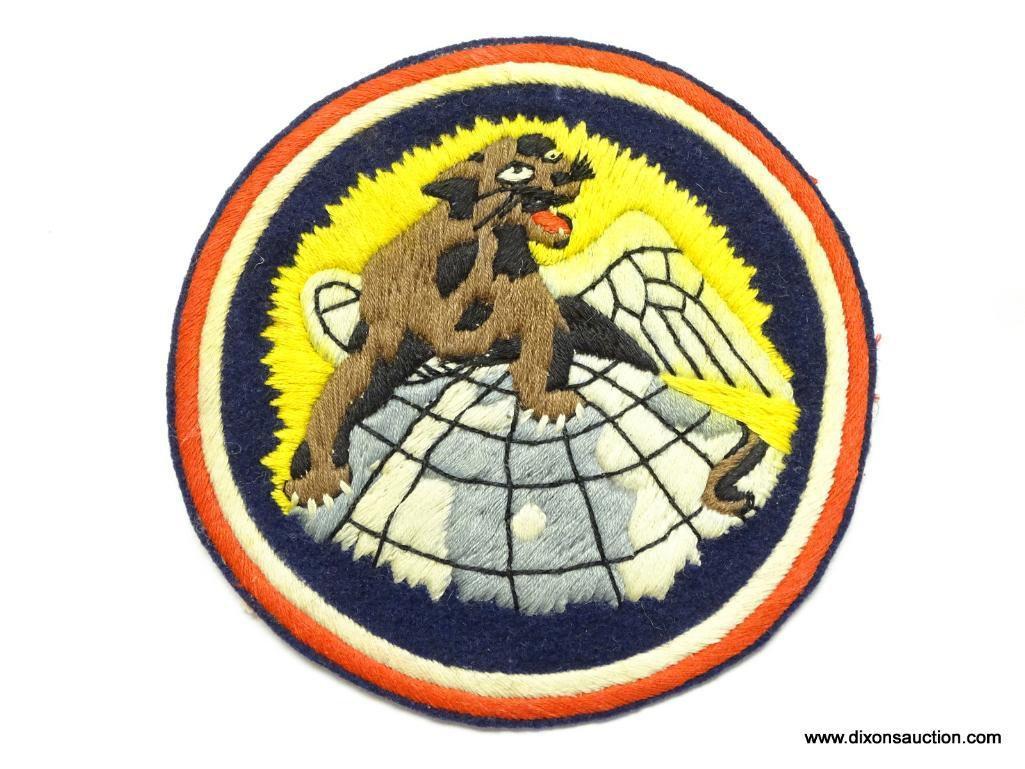 USAAF World War II Army Air Force Fighter Squadron Flight Jacket Patch. Measures 5 1/2" in diameter.