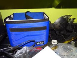 (KIT) MISC. LOT TO INCLUDE ARTIC ZONE SOFT PACK SIX PACK COOLER, IGLOO LUNCH MATE COOLER, METAL FISH