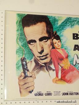 (WALL) "THE MALTESE FALCON" MOVIE POSTER IN CLEAR PROTECTIVE FRAME: 30"x20"