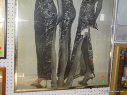 (WALL) FRAMED DIANA ROSS AND THE SUPREMES POSTER IN SILVER FRAME: 30"x49"