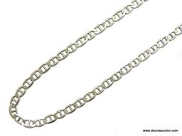 .925 STERLING SILVER UNISEX GUCCI LINK 5MM 24'' NECKLACE. 25.5 GRAMS
