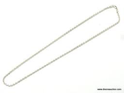 .925 STERLING SILVER UNISEX 5MM DIAMOND CUT 24'' ROPE NECKLACE. 21.3 GRAMS