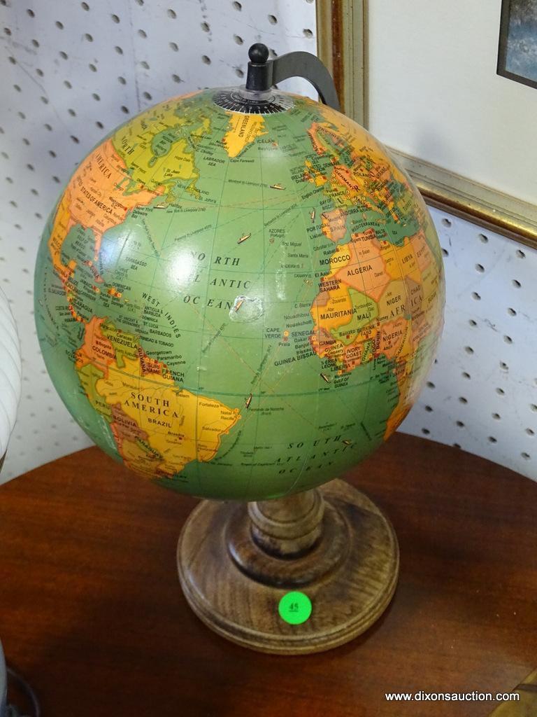 (ROW 1) GLOBE ON STAND: 8"x16"