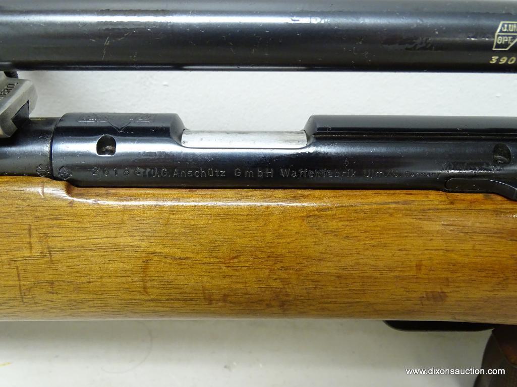 ANSCHUTZ SUPER MATCH 54 TARGET RIFLE #26186 .22 LR SINGLE SHOT. 26 INCH BULL BARREL. BLUED/HARDWOOD