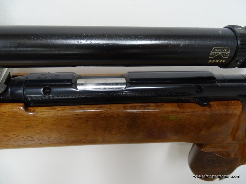 ANSCHUTZ MODELL MATCH 54 .22 LR SINGLE SHOT. #89737. 26'' BULL BARREL. MATCHING SERIAL NUMBERS. HAS