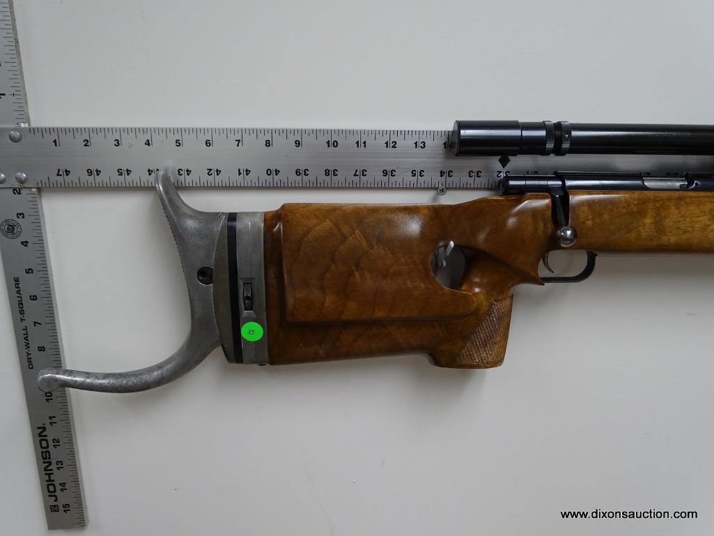 ANSCHUTZ MODELL MATCH 54 .22 LR SINGLE SHOT. #89737. 26'' BULL BARREL. MATCHING SERIAL NUMBERS. HAS