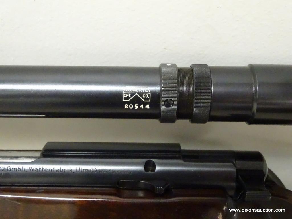 ANSCHUTZ MODEL 54 MATCH RIFLE #1413 .22 LR SINGLE SHOT. 26 INCH BULL BARREL. 1404 - 48 TRIGGER. WIDE