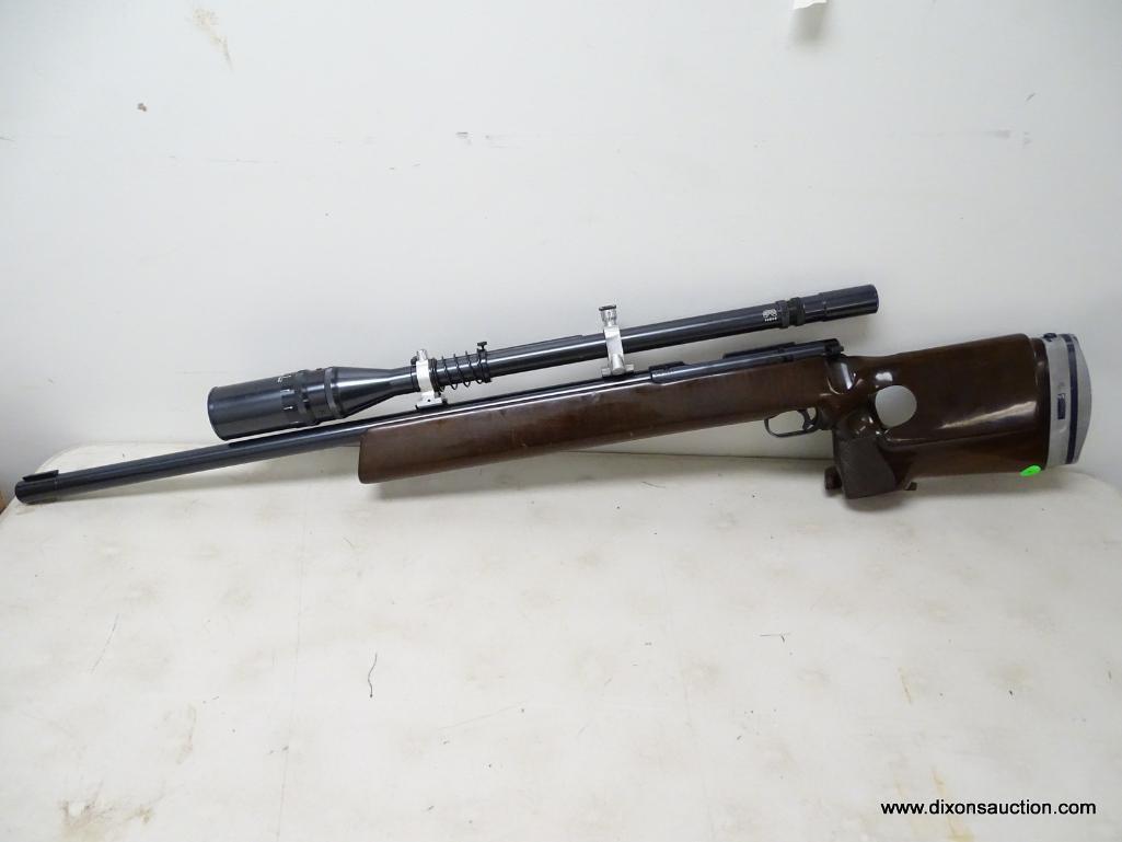 ANSCHUTZ MODEL 54 MATCH RIFLE #1413 .22 LR SINGLE SHOT. 26 INCH BULL BARREL. 1404 - 48 TRIGGER. WIDE