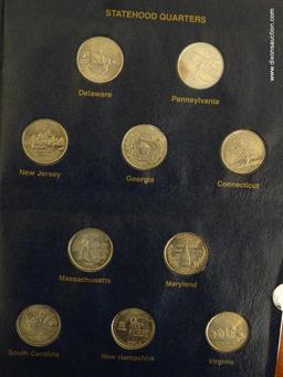 (DR) STATEHOOD QUARTERS BOOK WITH QUARTERS FROM ALL 50 STATES WITH THE EXCEPTION OF NEBRASKA AND