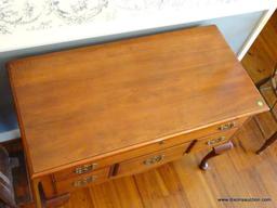 (DR) STATTON CHERRY QUEEN ANNE 1 OVER 3 DRAWER SERVER WITH BRASS CHIPPENDALE PULLS. THIS SERVER IS