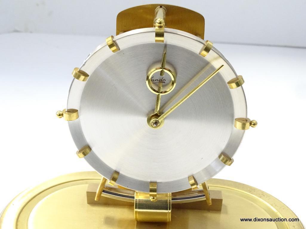 KUNDO ELECTRONIC CLOCK MISSING DOME. 7.5'' TALL 9.5'' WIDE