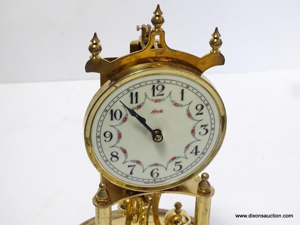 KUNDO 400 DAY ANNIVERSARY CLOCK WITH DOME. RETAIL PRICE $175. 11.5'' TALL 8'' WIDE