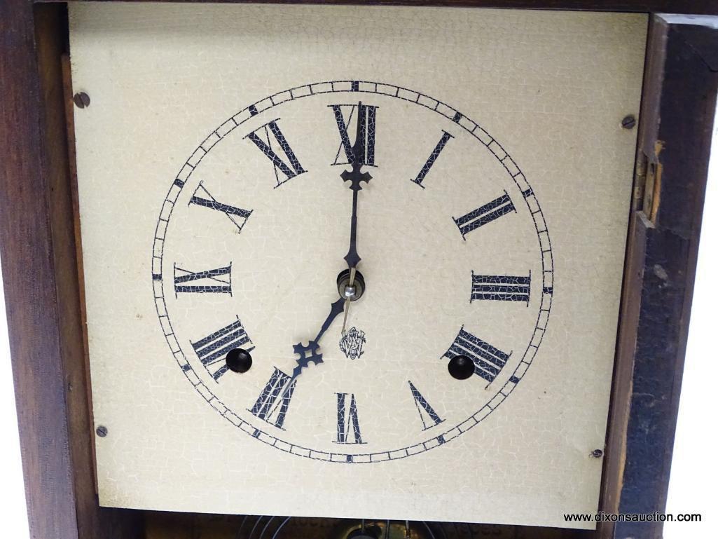 WATERBURY COTTAGE MANTEL CLOCK. 8-DAY MOVEMENT, T / S. MEASURES 13.5" T X 10.5" W RETAIL PRICE $375.
