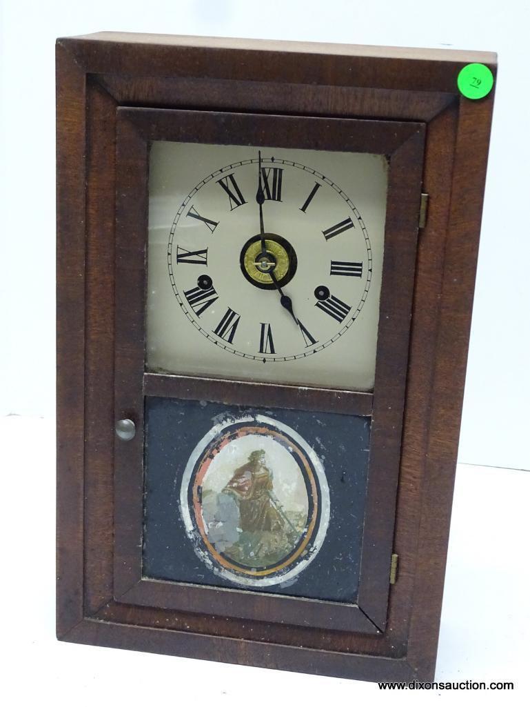 SETH THOMAS MINI O.G. 30-HOUR MANTLE CLOCK WITH T/S/A. MEASURES 16"T X 10" W. RETAIL PRICE $495