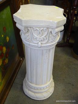 (A1) COLUMN DESIGN CHALKWARE PEDESTAL 29X13