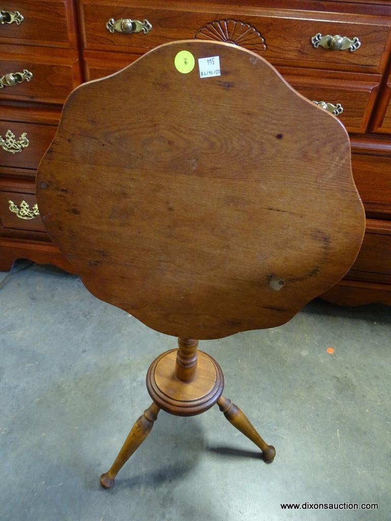 (A1) SIGNED TILT TOP TABLE 15.75X22