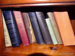 (LR) SHELF LOT OF VINTAGE BOOKS: THE COMPLETE WORKS OF WILLIAM SHAKESPEARE (1954). A CHILD'S GARDEN