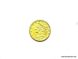 1886 5 DOLLAR GOLD COIN