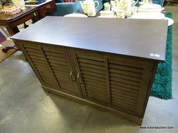 (FURNITURE ROW 1) 2 DOOR SERVER WITH INTERIOR SHELVES: 45"x19"x28"