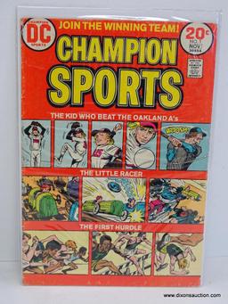 CHAMPION SPORTS, THE KID WHO BEAT THE OAKLAND A'S. ISSUE NUMBER 1, 1973, B&B VGC