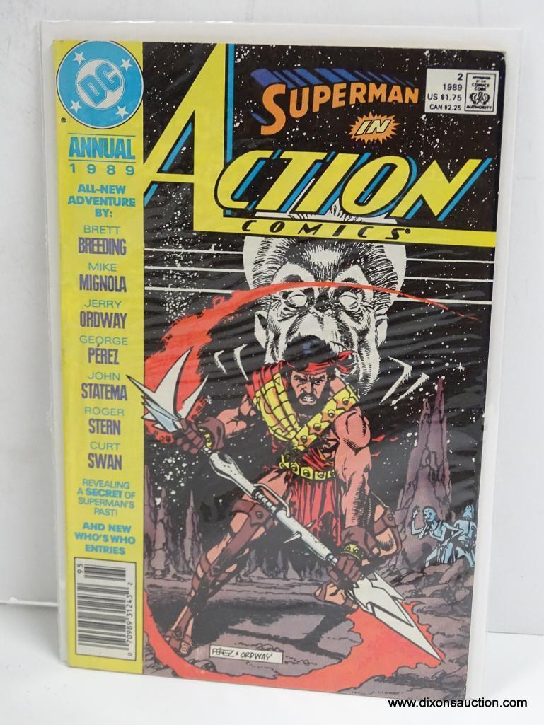 SUPERMAN IN ACTION COMICS ISSUE NO. 2. 1989 B&B COVER PRICE $1.75 VGC