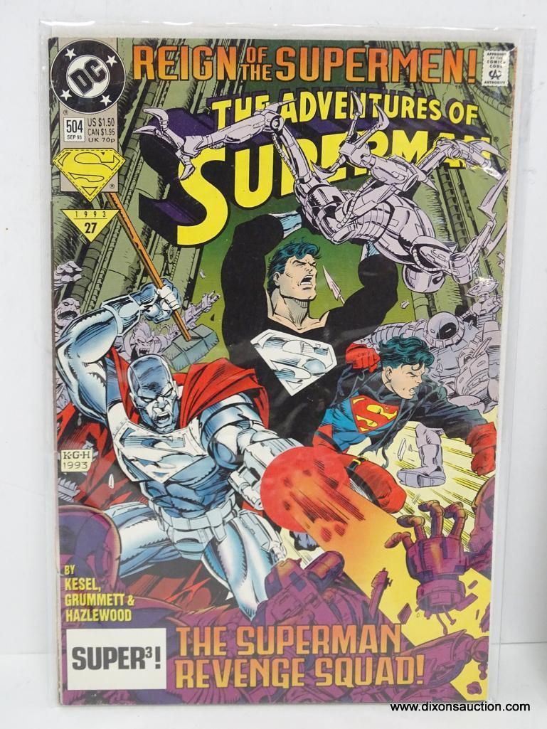 THE ADVENTURES OF SUPERMAN REIGN OF SUPERMAN "THE SUPERMAN REVENGE SQUAD!" ISSUE NO. 504. 1993 B&B