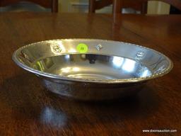 (DR) ALVIN STERLING SILVER 9.25" DIA MONOGRAMMED BOWL. 250 GRAMS TOTAL. MARKED D302.