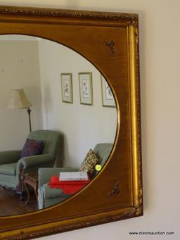 (LR) VINTAGE GOLD TONED FRAMED MIRROR: 34"x28"