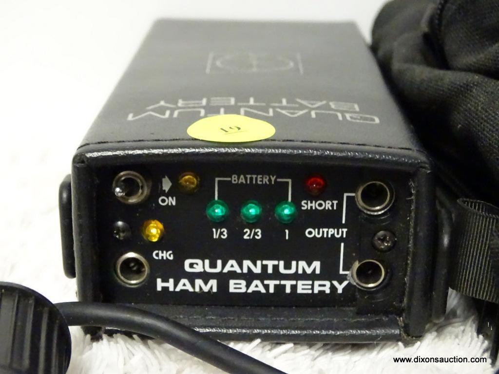 (B1) QUANTUM HAM BATTERY WITH CARRY CASE BATTERY CHARGER AND SHOULDER STRAP