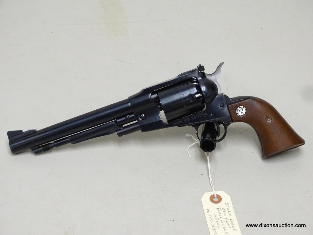 OLD ARMY STURM RUGER REVOLVER *BLACK POWDER* .45 CALIBER. SERIAL NO. 145-70302