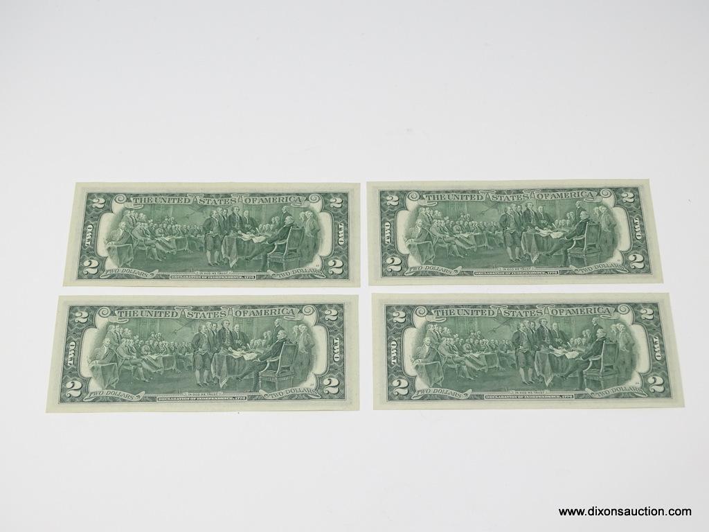 $2 1976 CRISP, UNCIRCULATED, CONSECUTIVE NOTES