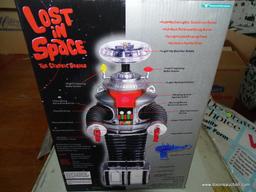 (FRONT, LEFT SIDE, UNDER TABLE) LOST IN SPACE- THE CLASSIC SERIES ROBOT B-9 TOY/ rc ACTION FIGURE BY