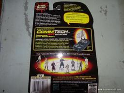 (FRONT, LEFT SIDE, UNDER TABLE) STAR WARS EPISODE 1- DARTH MAUL FIGURINE WITH COMTECH CHIP, BY