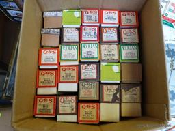 (R1) BOX LOT OF ASSORTED MUSIC ROLLS FOR A PLAYER PIANO: SOME CHRISTMAS, SOME ROMANCE. APRIL IN