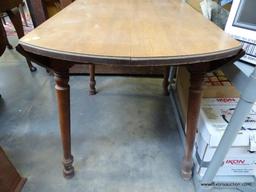 (R1) DROPSIDE BREAKFAST TABLE. WITH THE LEAVES DOWN: 25"X 41"X 29.5". WITH LEAVES UP: 45"X 41"X